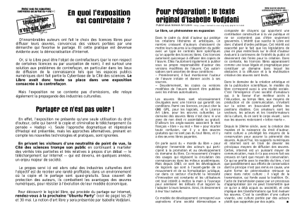 Seconde page du dépliant