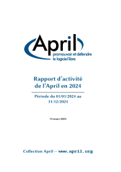 Page de couverture du rapport d'activité 2024