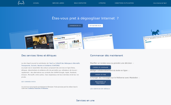 Page
                                                               d'accueil
                                                               du site
                                                               Chapril